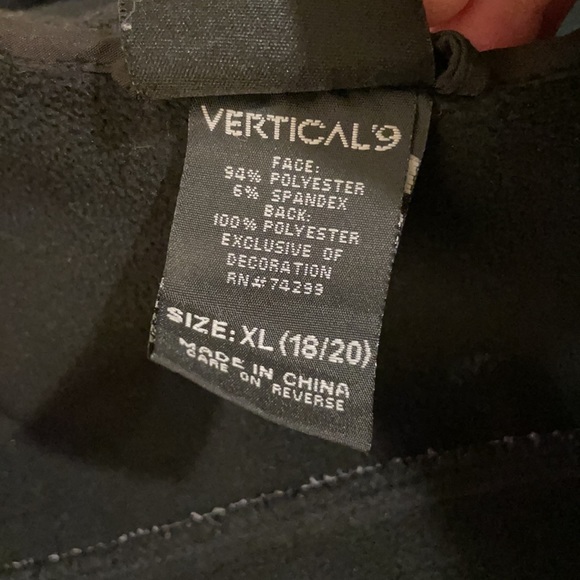 Vertical ‘9 SZ XL (18-20) Women’s Zip Front Lightweight Black/Red Hooded Jacket - Picture 7 of 14